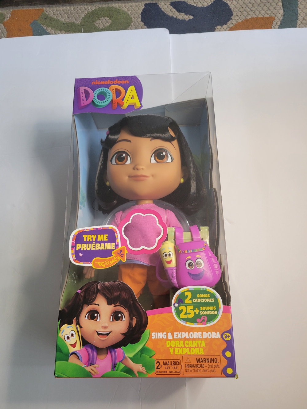 Nickelodeon Dora Interactive Doll with Pink Backpack and Orange Shorts
